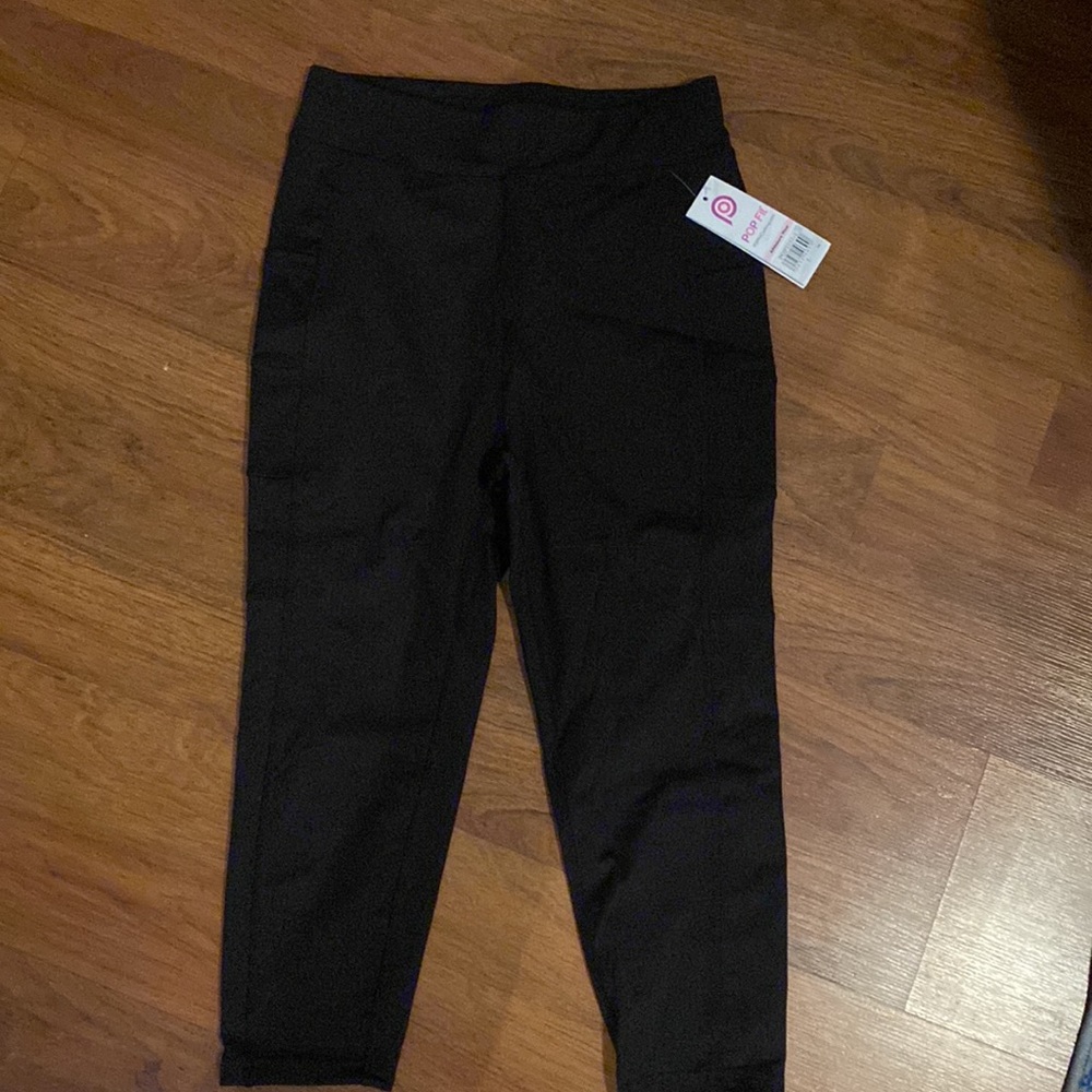 popfit stella black crop legging NWT Large